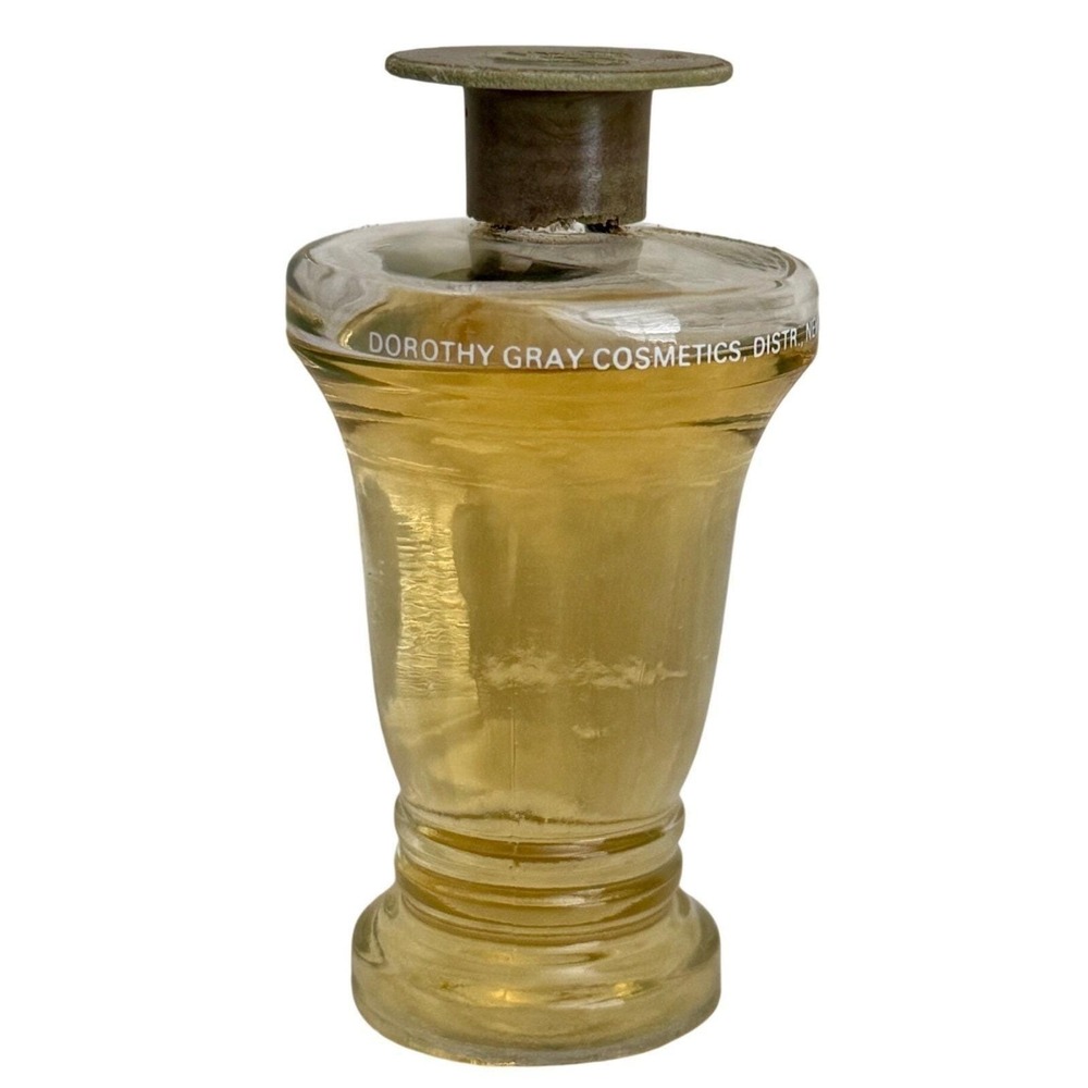 Vintage Dorothy Gray White Lilac Perfume Glass Bottle Monogram Metal Cap MCM